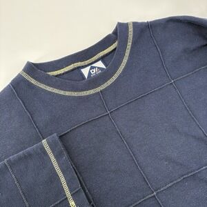 Dtek Jeans Navy Shirt With Yellow Stitching Size XL